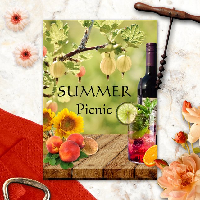 Summer Garden or Park Picnic Party Invitation (Creator Uploaded)