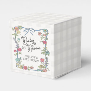 Summer Garden Party Bright Floral Baby Shower Favour Box