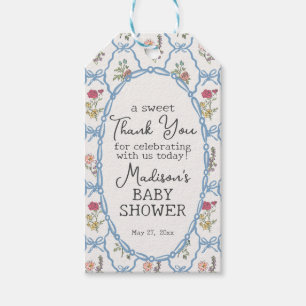 Summer Garden Party Bright Floral Baby Shower Gift Tags