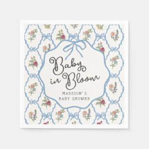 Summer Garden Party Bright Floral Baby Shower Napkin