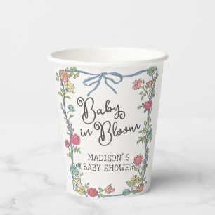 Summer Garden Party Bright Floral Baby Shower Paper Cups