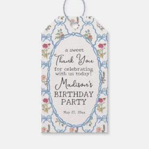 Summer Garden Party Bright Floral Birthday Gift Tags