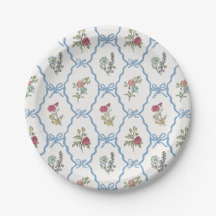 Summer Garden Party Bright Floral Coquette Paper Plate