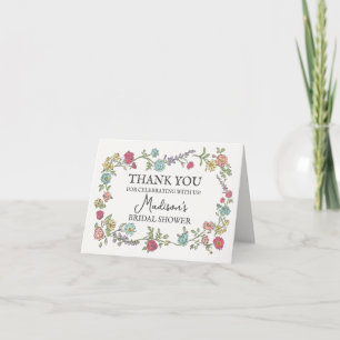 Summer Garden Party Bright Floral Thank You Cards
