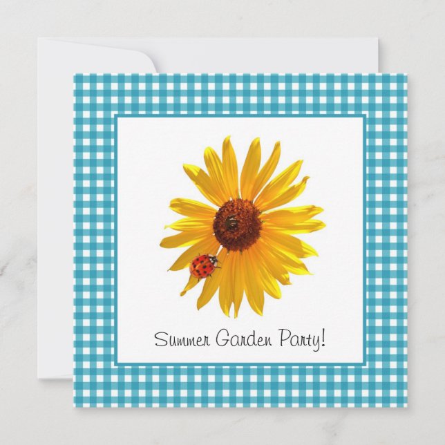 Summer Garden Party Sunflower Picnic Invitation (Front)