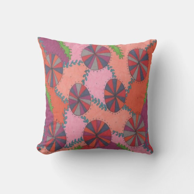 Summer Garden Print Cushion (Front)