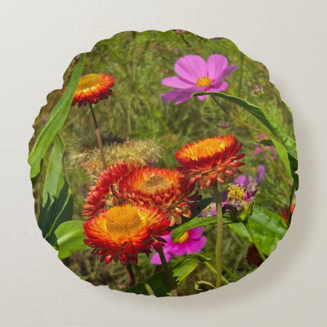Summer garden round cushion (Front)