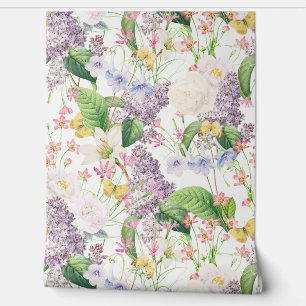 Summer Garden - Vintage Redouté Cottage Flowers  1 Wallpaper