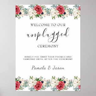 Summer Garden Watercolor Floral unplugged sign