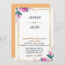 Summer Garden Watercolor Floral Wedding