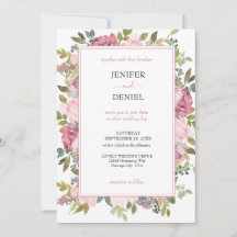 Summer Garden Watercolor Floral Wedding
