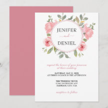 Summer Garden Watercolor Floral Wedding