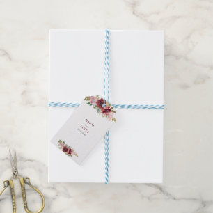 Summer Garden Watercolour Floral Wedding Gift Tags