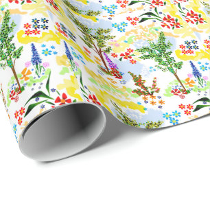 Summer garden wrapping paper