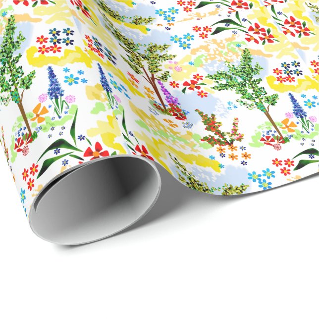 Summer garden  wrapping paper (Roll Corner)