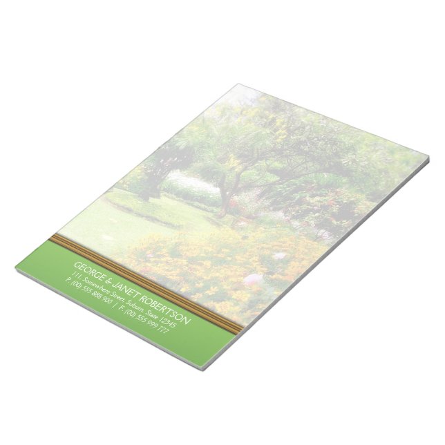 Summer Gardens Nature Personalised Notepad (Angled)