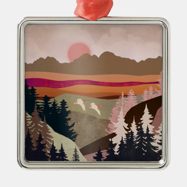 Summer Geese Metal Tree Decoration (Front)