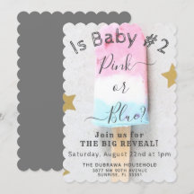 Summer Gender Reveal Invitation