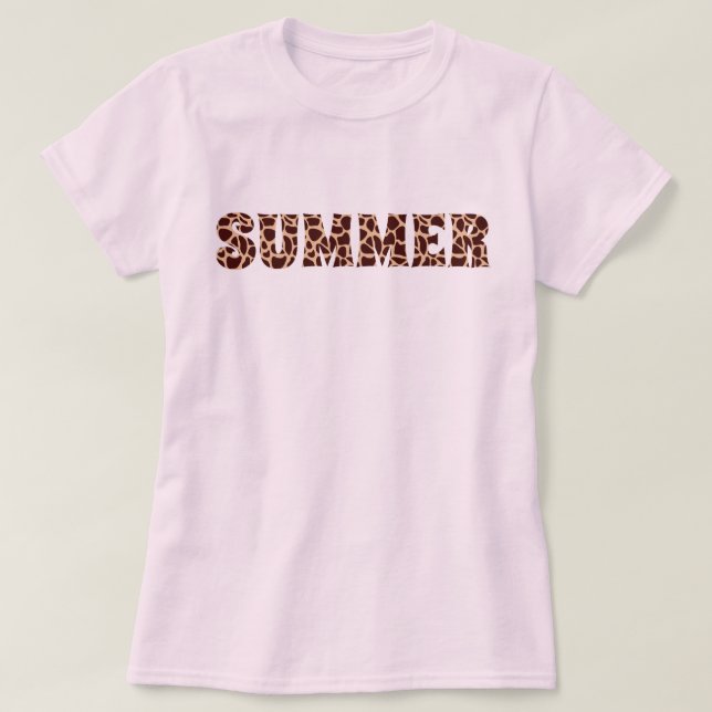 Summer Giraffe Print T-Shirt (Design Front)
