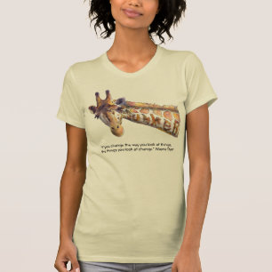 Summer Giraffe Watercolor Perception Quote T-Shirt