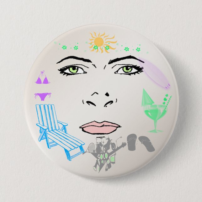 Summer Girl Button (Front)