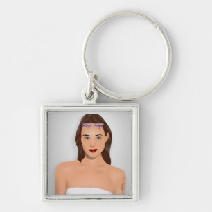 SUMMER GIRL KEY RING