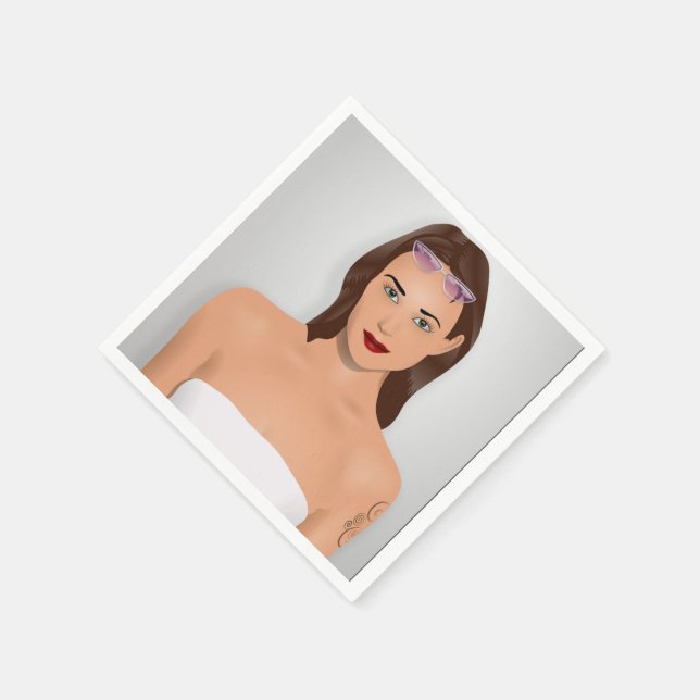 SUMMER GIRL NAPKIN (Corner)