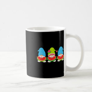 Summer Gnome Eating A Watermelon Gnomes Christmas Coffee Mug