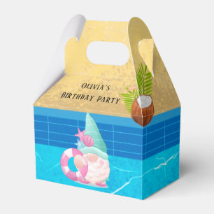 Summer Gnome Pool Birthday Party Favour Box