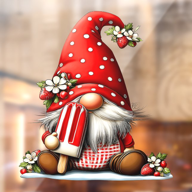 Summer Gnome Window Cling (Sheet 2)