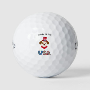 Summer Golf Outings 'Pawty In The USA' Fun Cute Balls