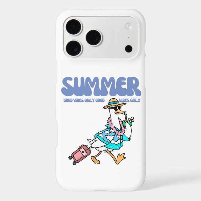 Summer Good Vibes Duck Vacation Art (Back)