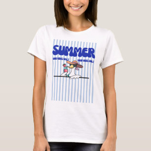 Summer Good Vibes Only Goose Stripe Art T-Shirt