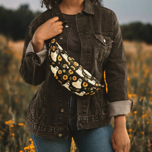 Summer Goth Ghosts and Sunflowers Spooky Bum Bags