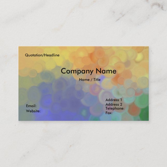 Summer Grapes Business Card (Front)