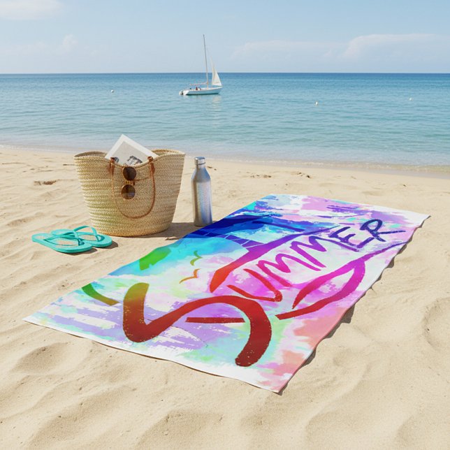 Summer graphic  beach towel (Creator Uploaded)
