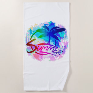 Summer graphic beach towel