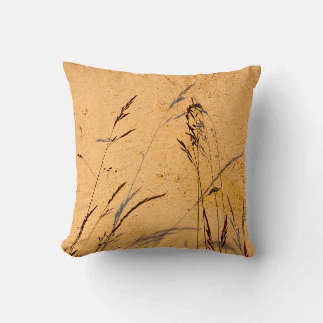 Summer Grasses And Shadows Postcard Poster Acrylic Cushion (Front)
