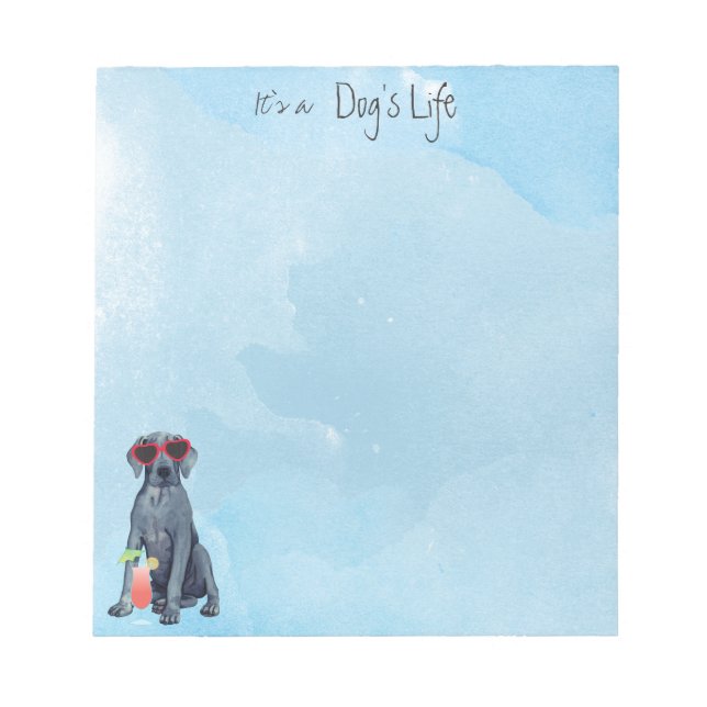 Summer Great Dane Notepad (Front)