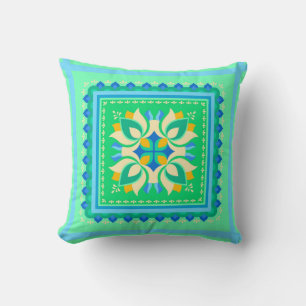 Summer Green Reversible Throw Pillow