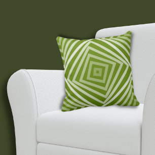 Summer Green Spiral Box Pattern Cushion