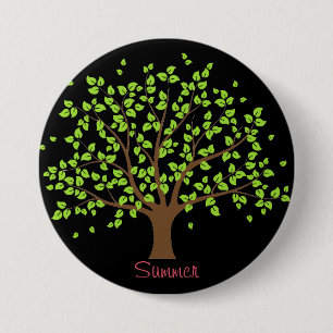 Summer Green Tree Button