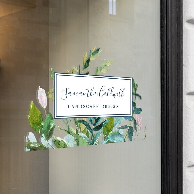 Summer Greenery Business Door Window Cling (Creator Uploaded)