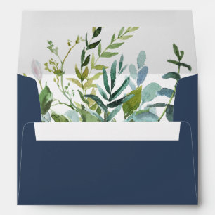 Summer Greenery Wedding Invitation Envelope
