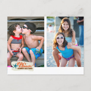 Summer Greetings Beach Postcard