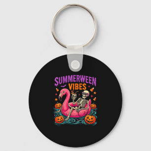 Summer halloween skeleton costume spooky key ring