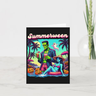 Summer Halloween Zombie Frankenstein Boo Ghost Card