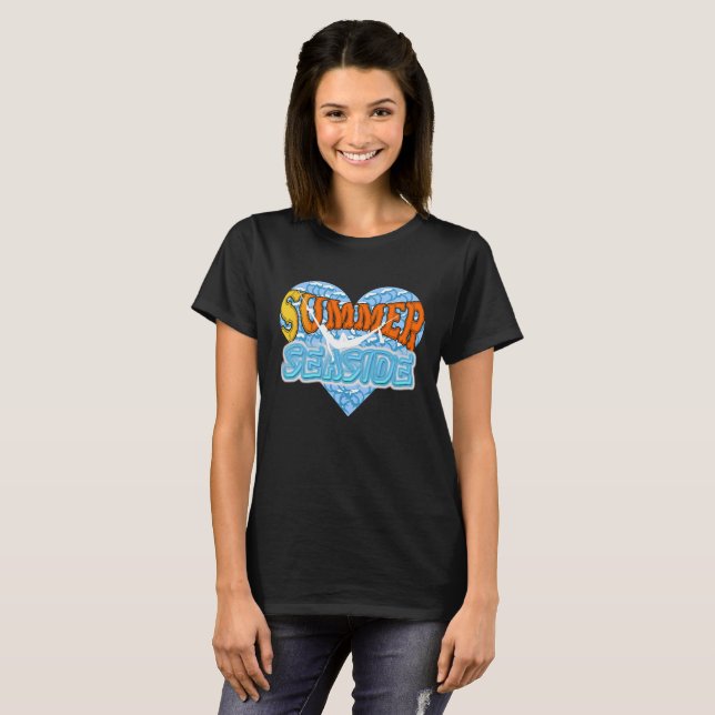 Summer Hammock at The Beach T-Shirt (Front Full)