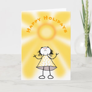 Summer Happy Holidays Card Vacation