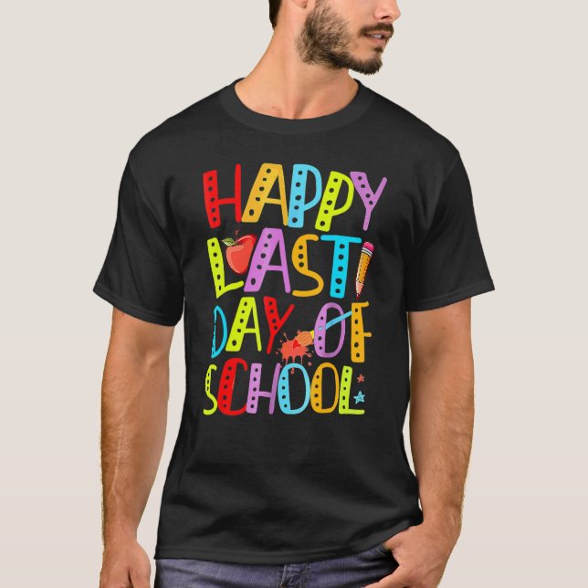 Summer Happy Last Day Of School Boys Girls Kids T-Shirt (Front)